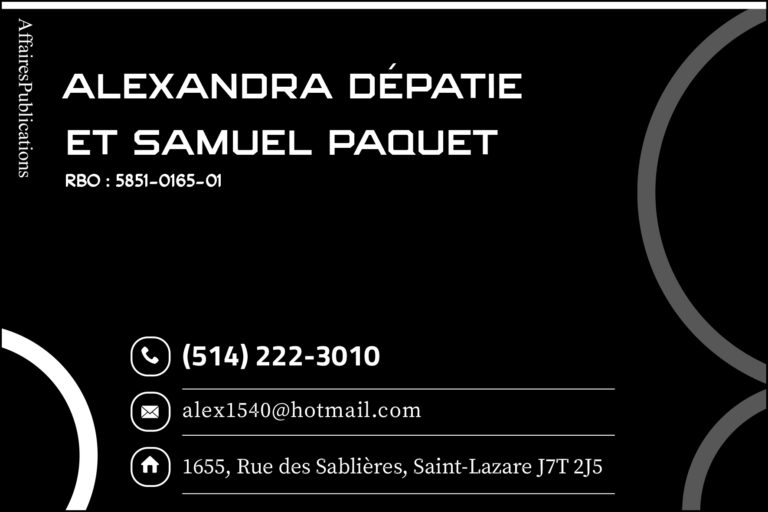 ALEXANDRA DÉPATIE ET </br> SAMUEL PAQUET