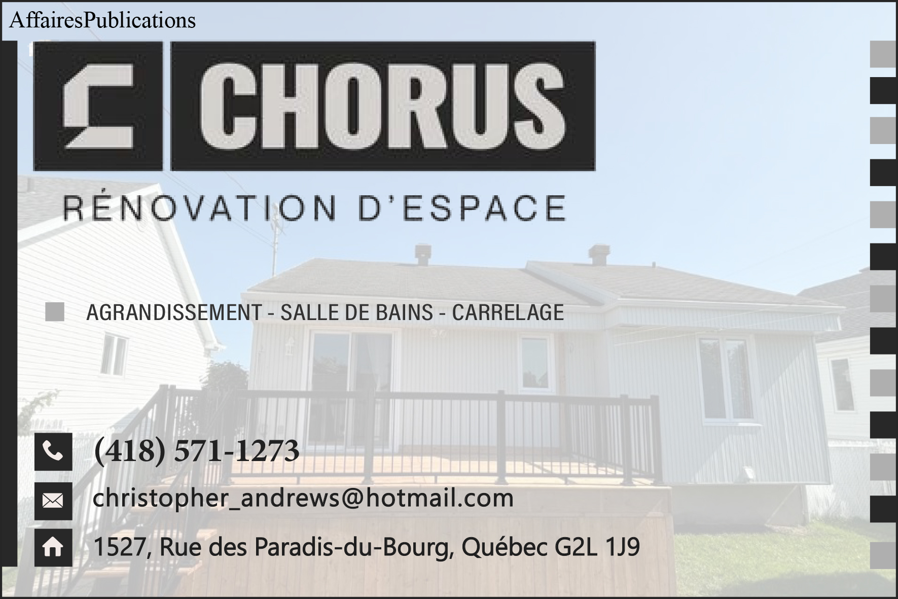 CHORUS RÉNOVATION INC