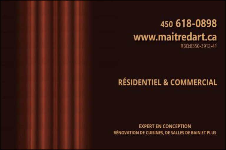 MAÎTRE D&rsquo;ART INC