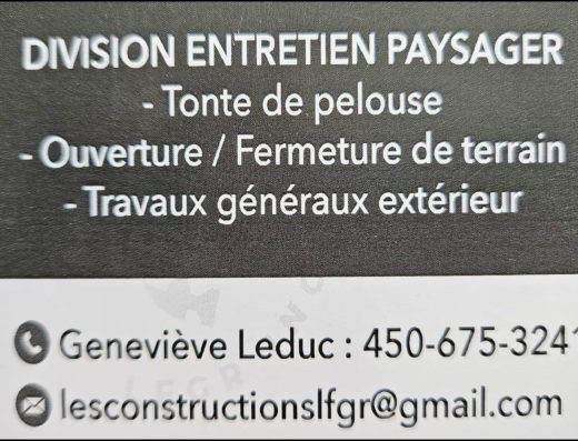 LES CONSTRUCTIONS LFGR INC