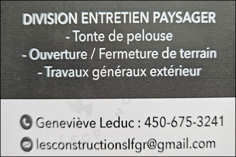 LES CONSTRUCTIONS LFGR INC