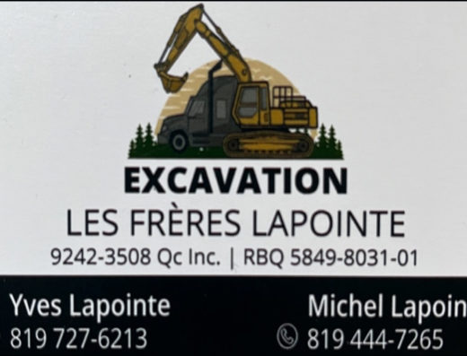 EXCAVATION LES FRÈRES LAPOINTE <BR/>9242-3508 QUÉBEC INC