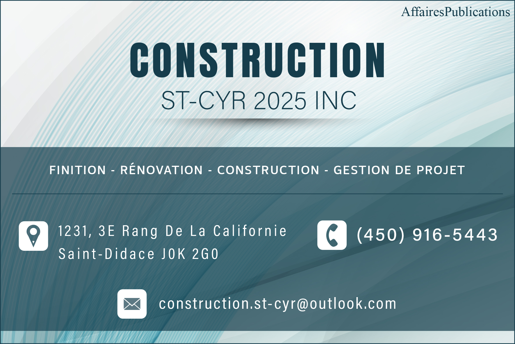 CONSTRUCTION ST-CYR 2025 INC