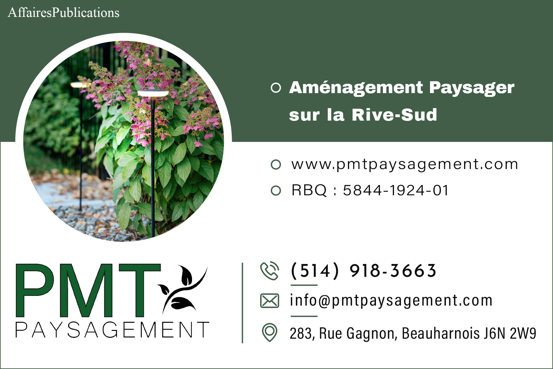 PMT PAYSAGEMENT INC