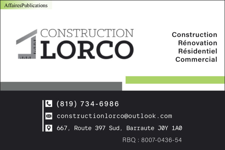 CONSTRUCTION LORCO<br/> 3094-2809 QUÉBEC INC