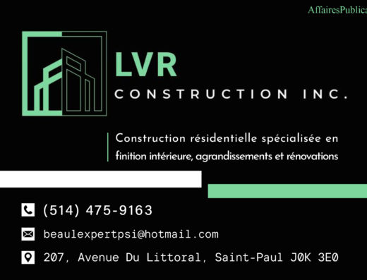CONSTRUCTION LVR INC