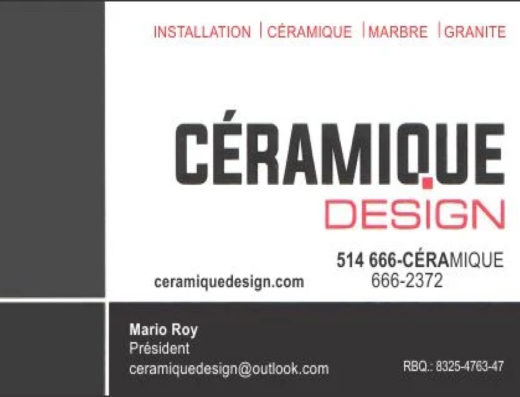 CÉRAMIQUE DESIGN INC