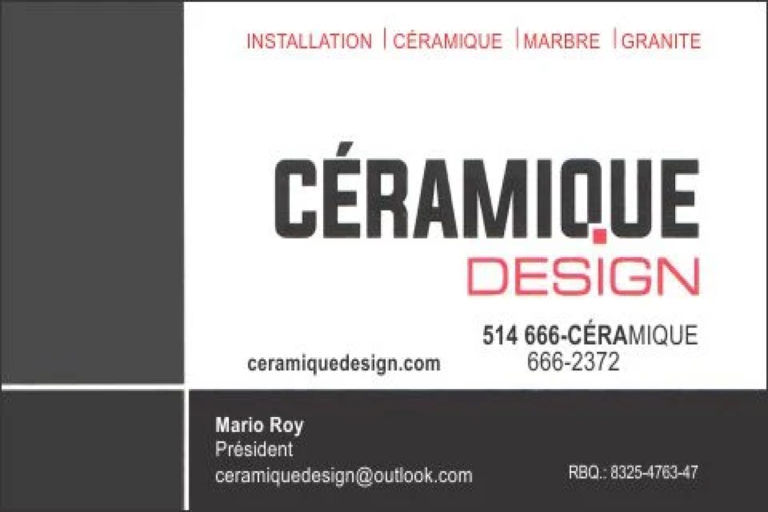 CÉRAMIQUE DESIGN INC