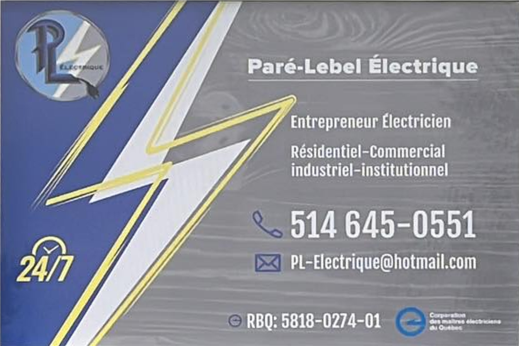 PARÉ-LEBEL ÉLECTRIQUE INC