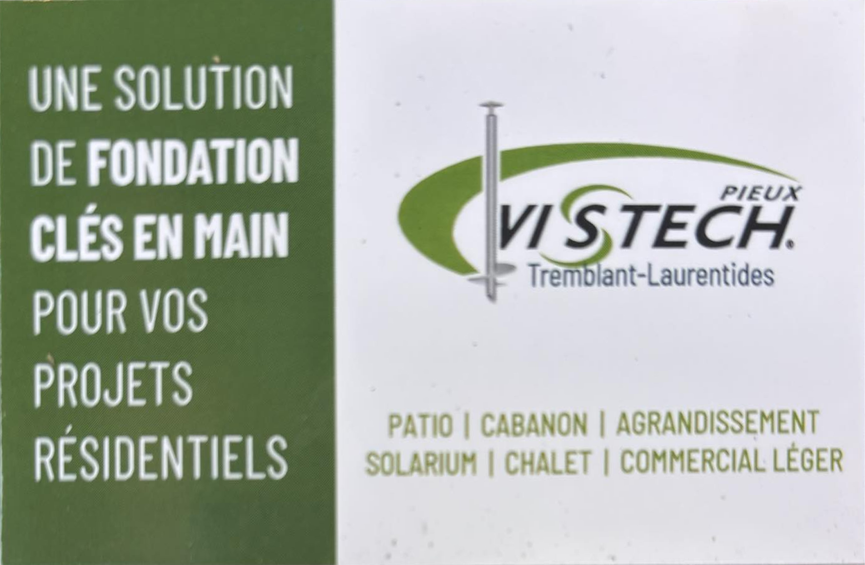 Verso carte de visite