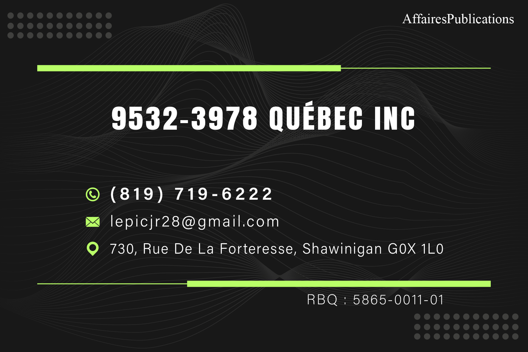 9532-3978 QUÉBEC INC