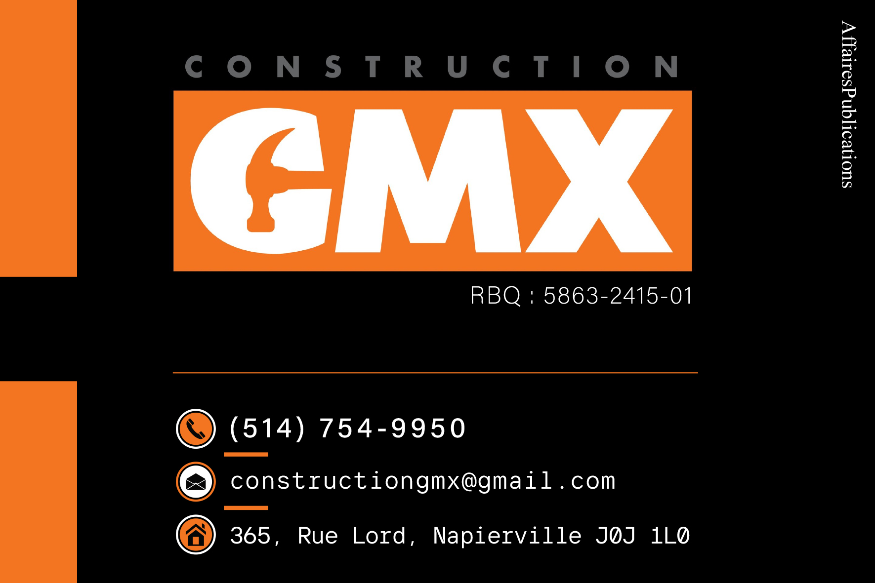 CONSTRUCTION GMX INC