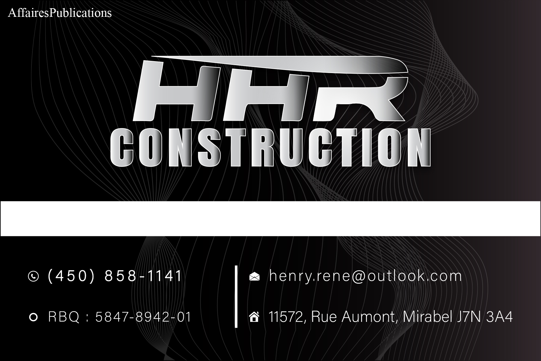 CONSTRUCTION HHR INC