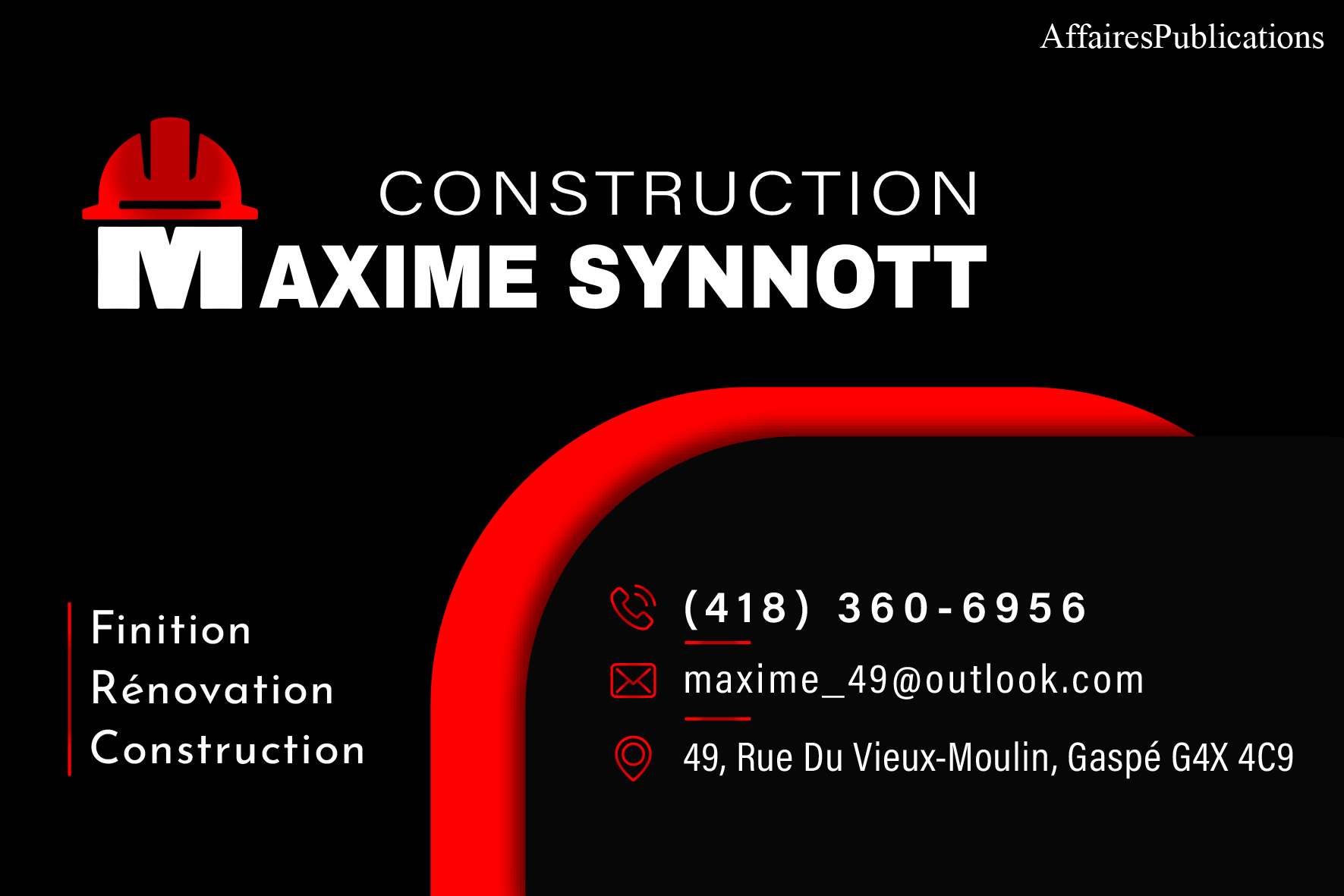 CONSTRUCTION MAXIME SYNNOTT