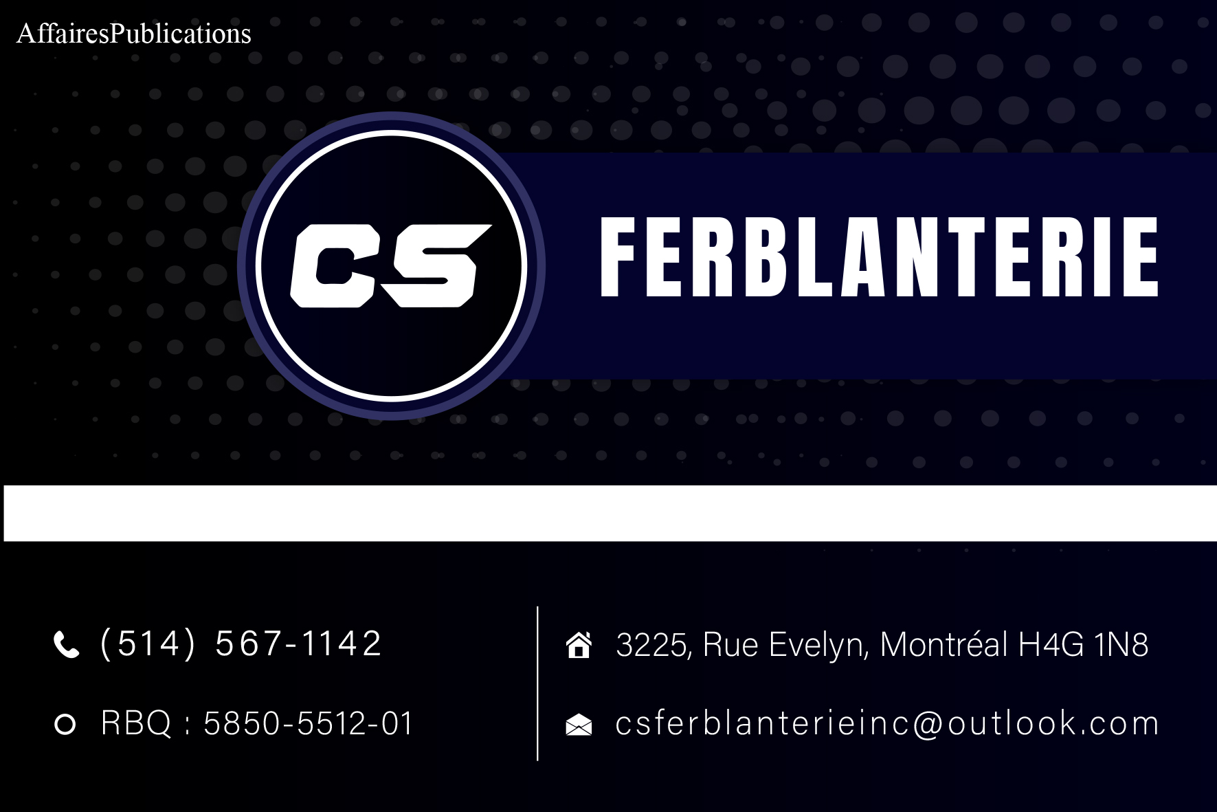 CS FERBLANTERIE INC