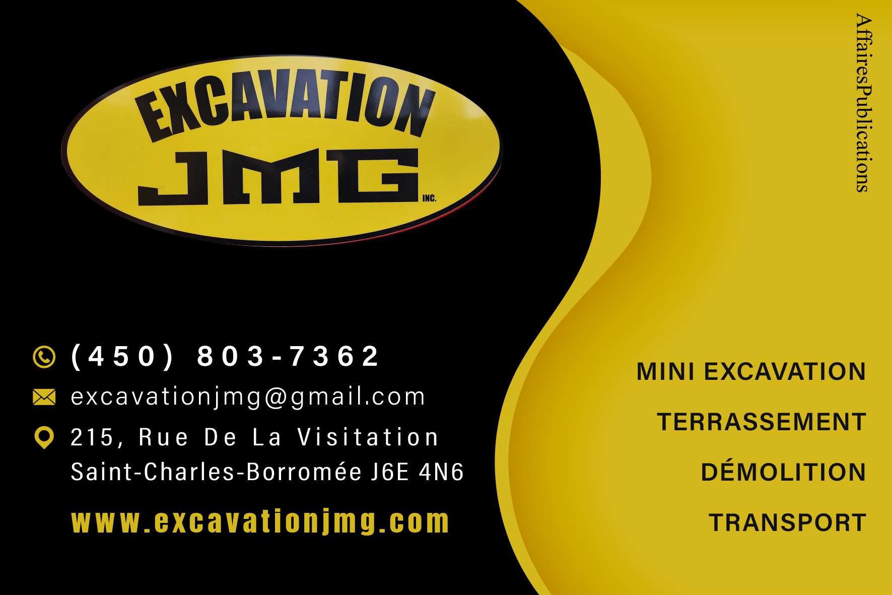 EXCAVATION JMG INC