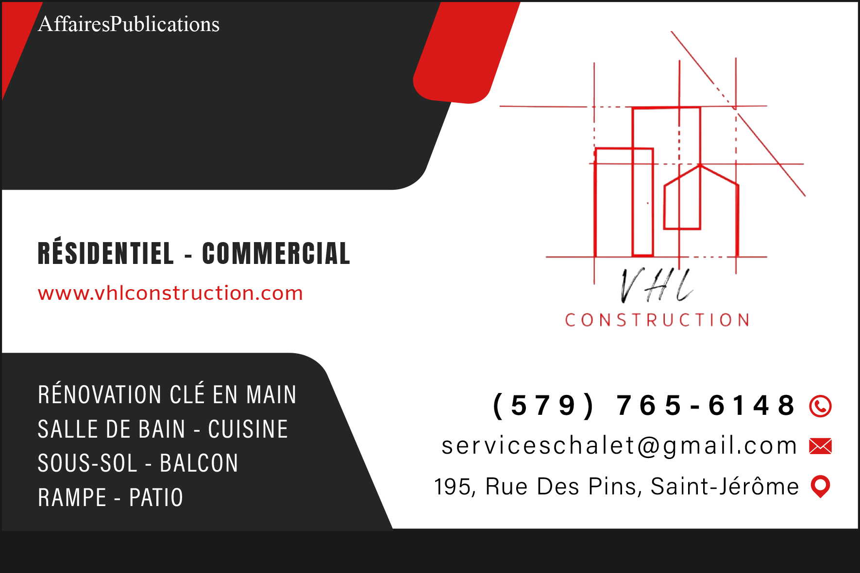 VHL CONSTRUCTION INC