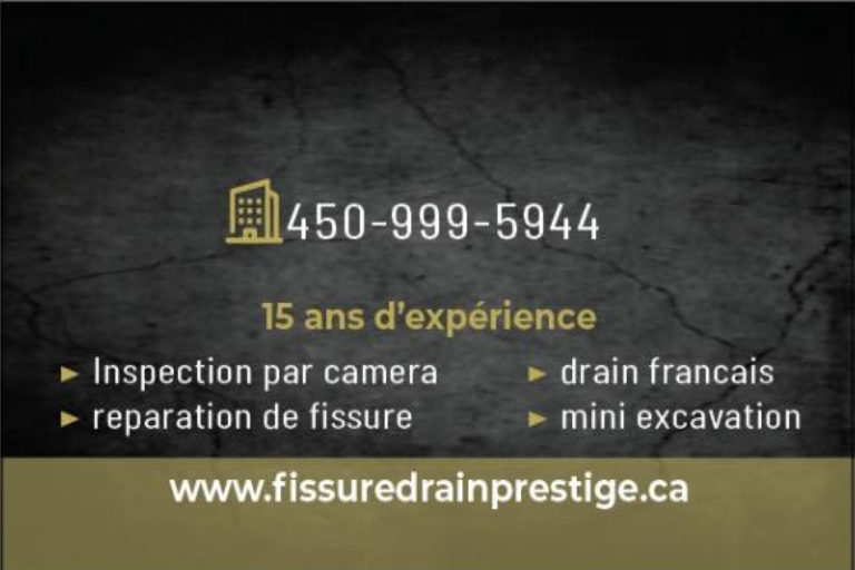 FISSURE DRAIN PRESTIGE 9530-3095 QUÉBEC INC