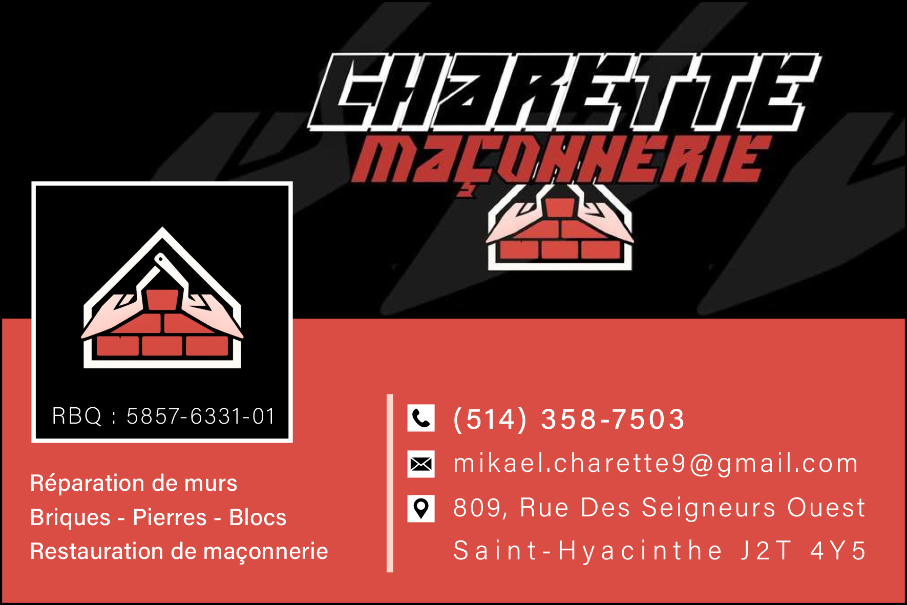 MAÇONNERIE CHARETTE INC
