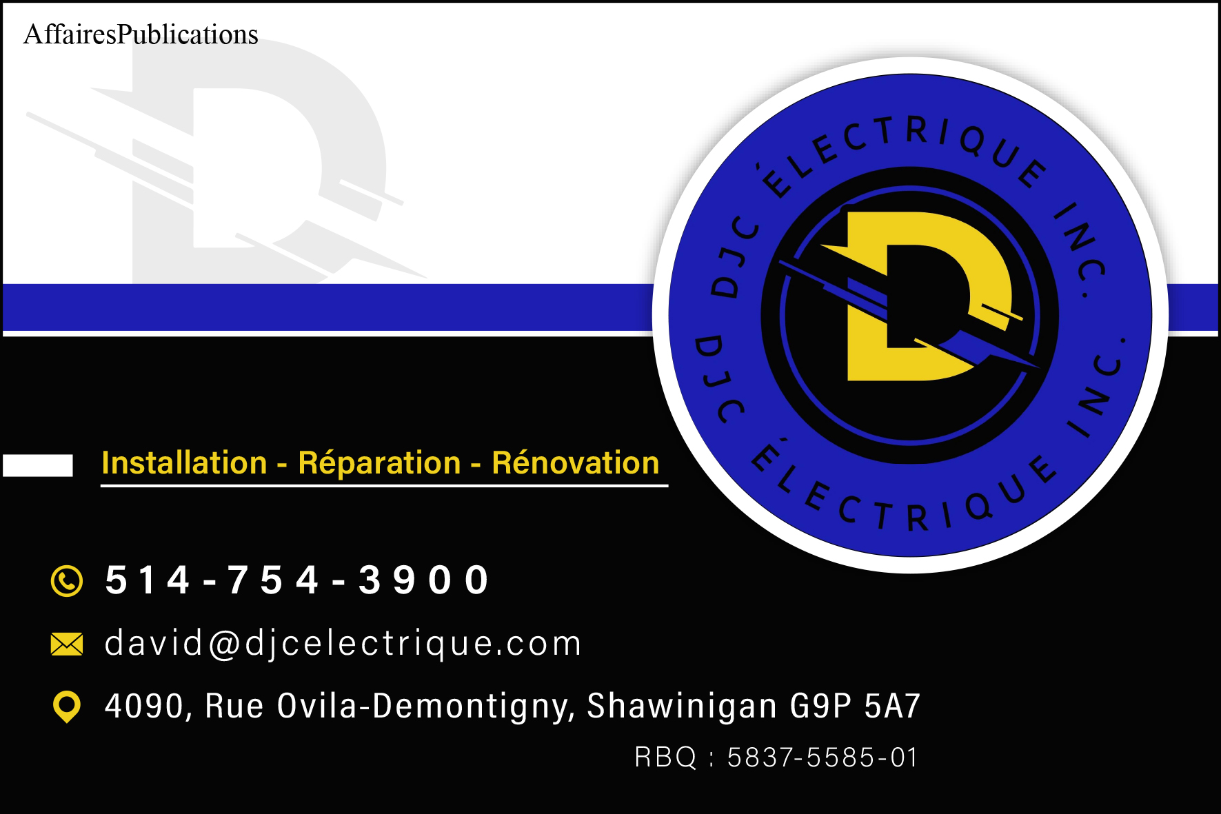 DJC ÉLECTRIQUE INC