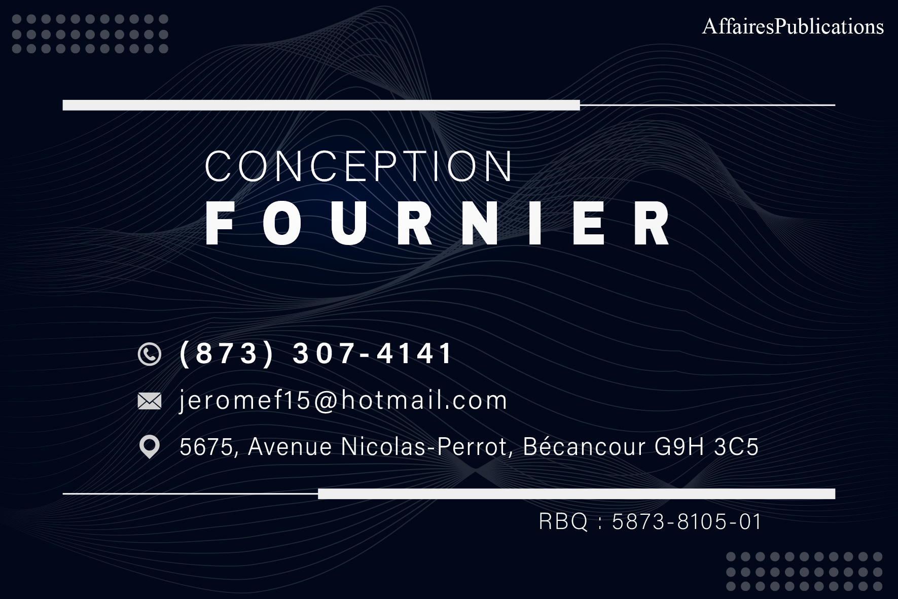 CONCEPTION FOURNIER INC