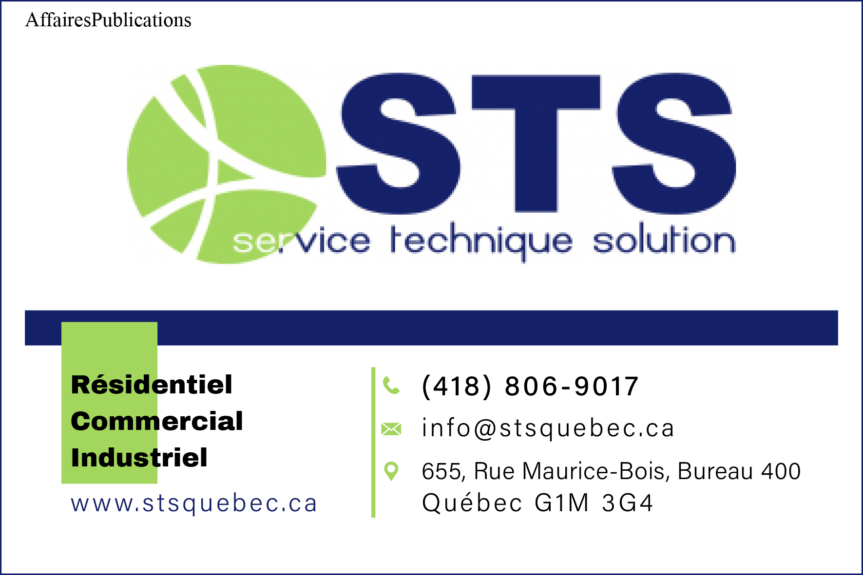 SERVICE TECHNIQUE SOLUTION INC