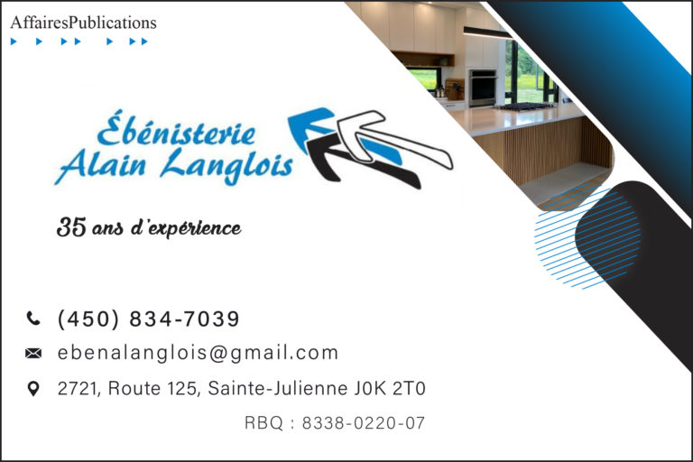 ÉBÉNISTERIE ALAIN LANGLOIS 9158-2643 QUÉBEC INC