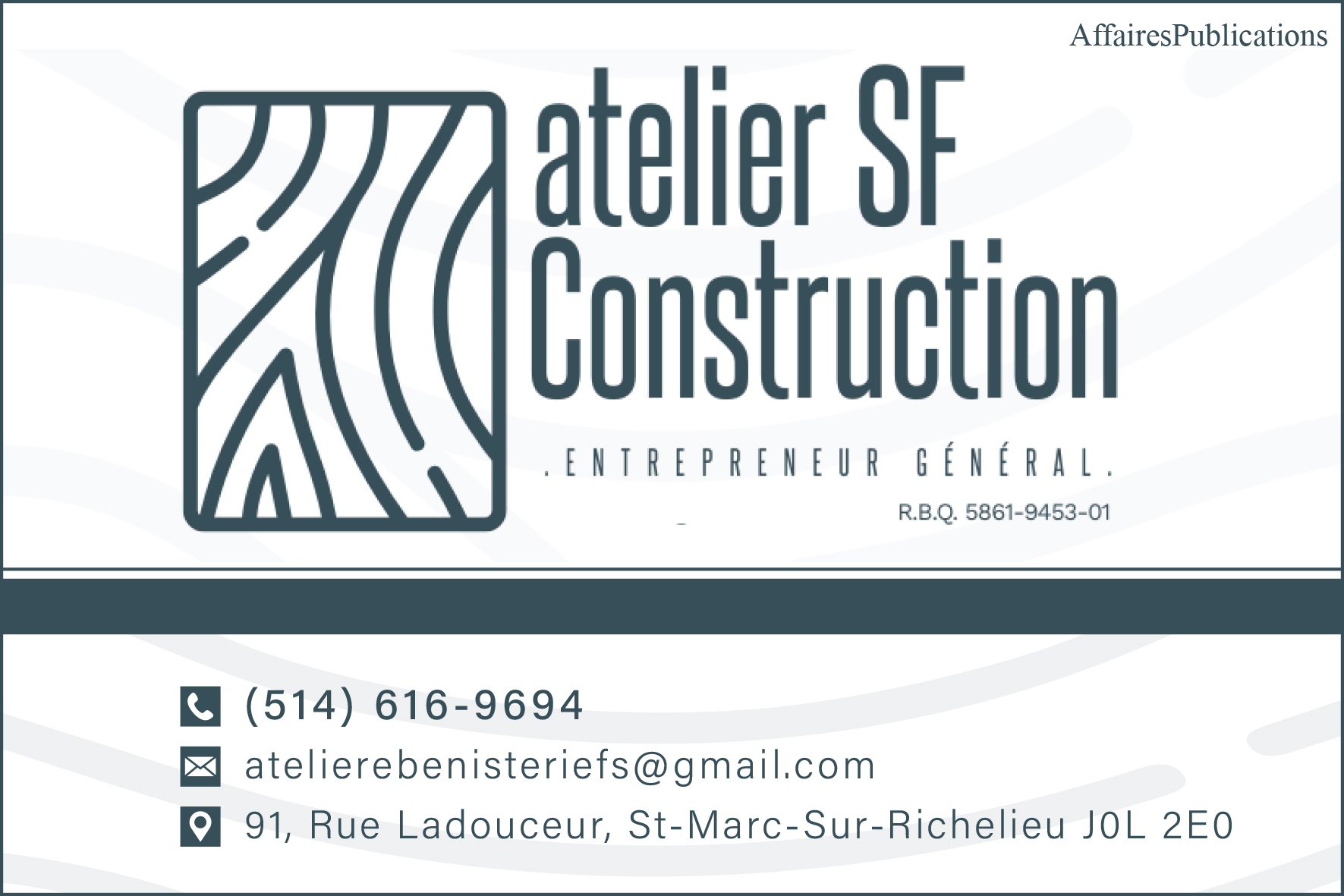ATELIER D&rsquo;ÉBÉNISTERIE F. SIMARD