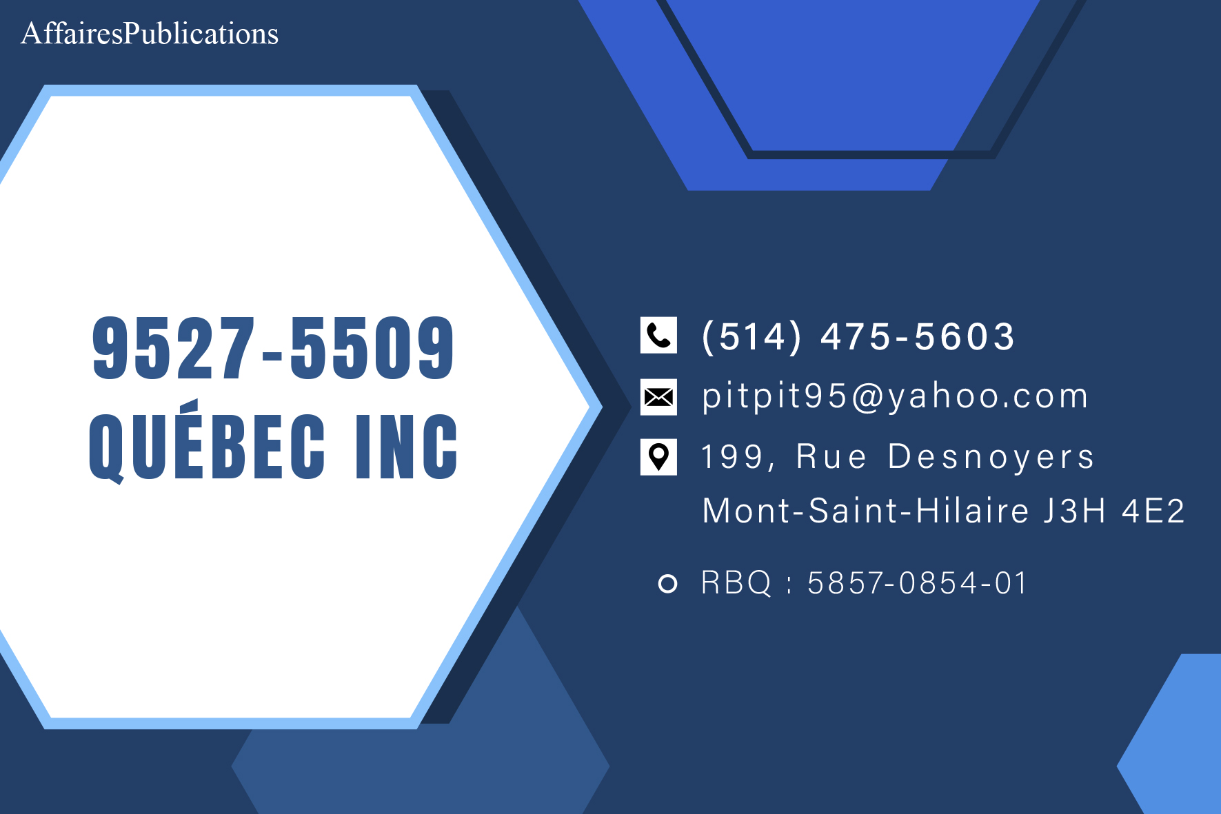 9527-5509 QUÉBEC INC