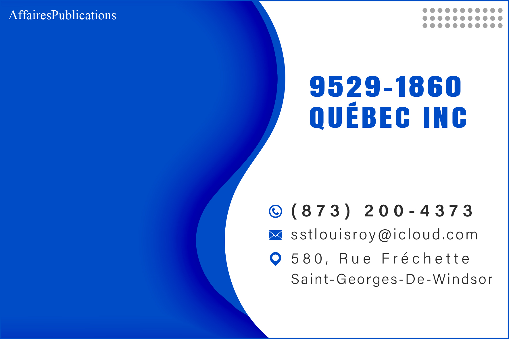 9529-1860 QUÉBEC INC