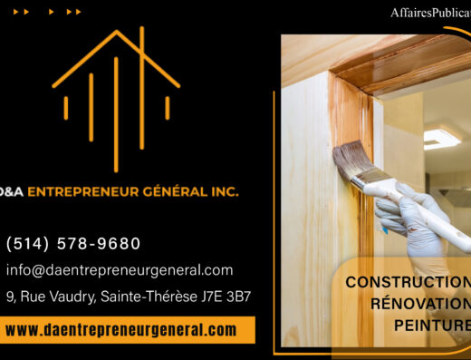 D&A ENTREPRENEUR GÉNÉRAL INC