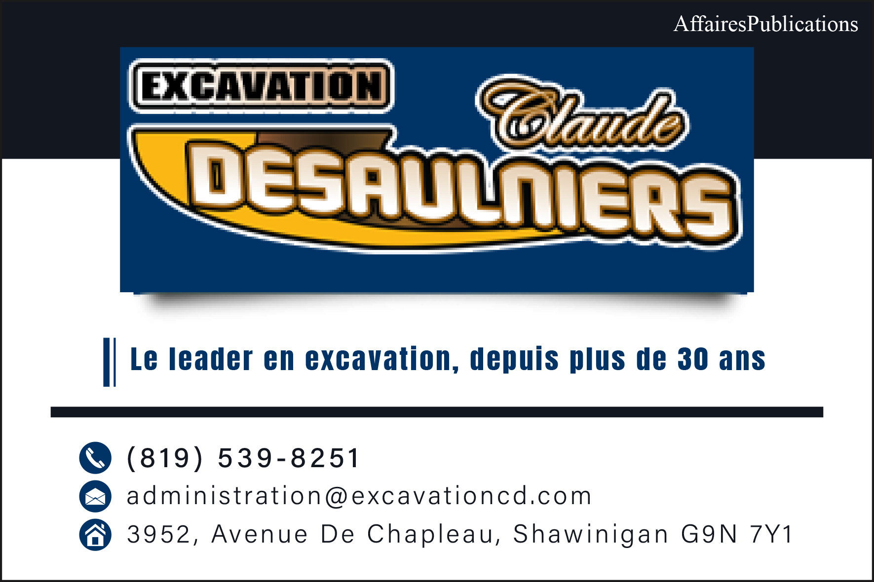 EXCAVATION CLAUDE DESAULNIERS INC