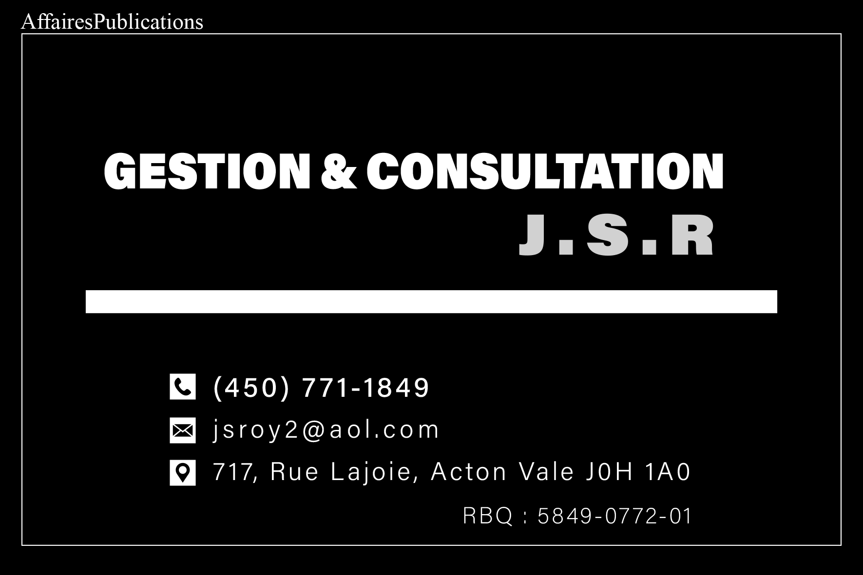 GESTION & CONSULTATION J.S.R.