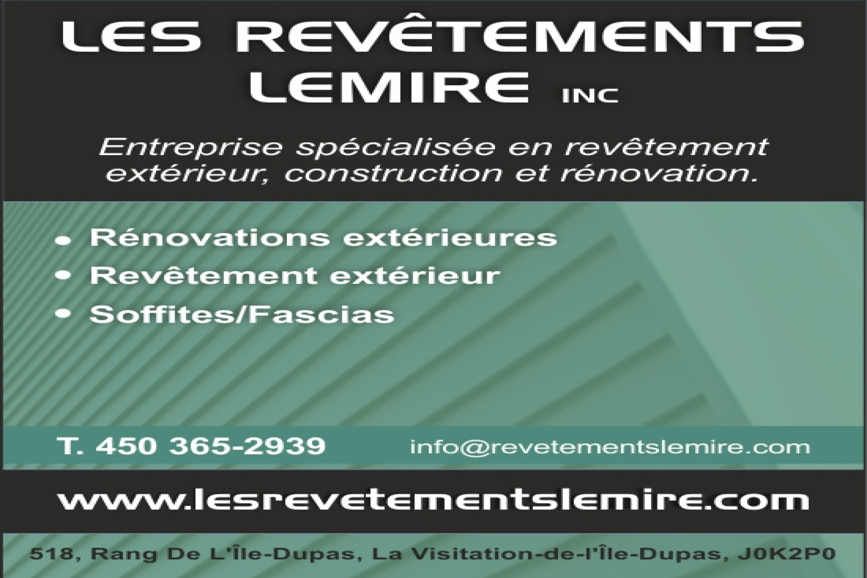 LES REVÊTEMENTS LEMIRE INC