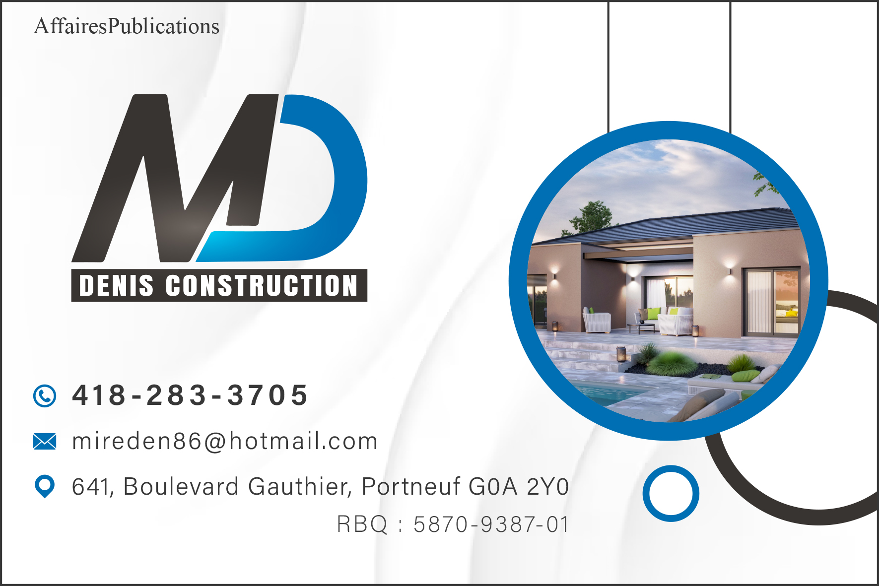 MD DENIS CONSTRUCTION INC