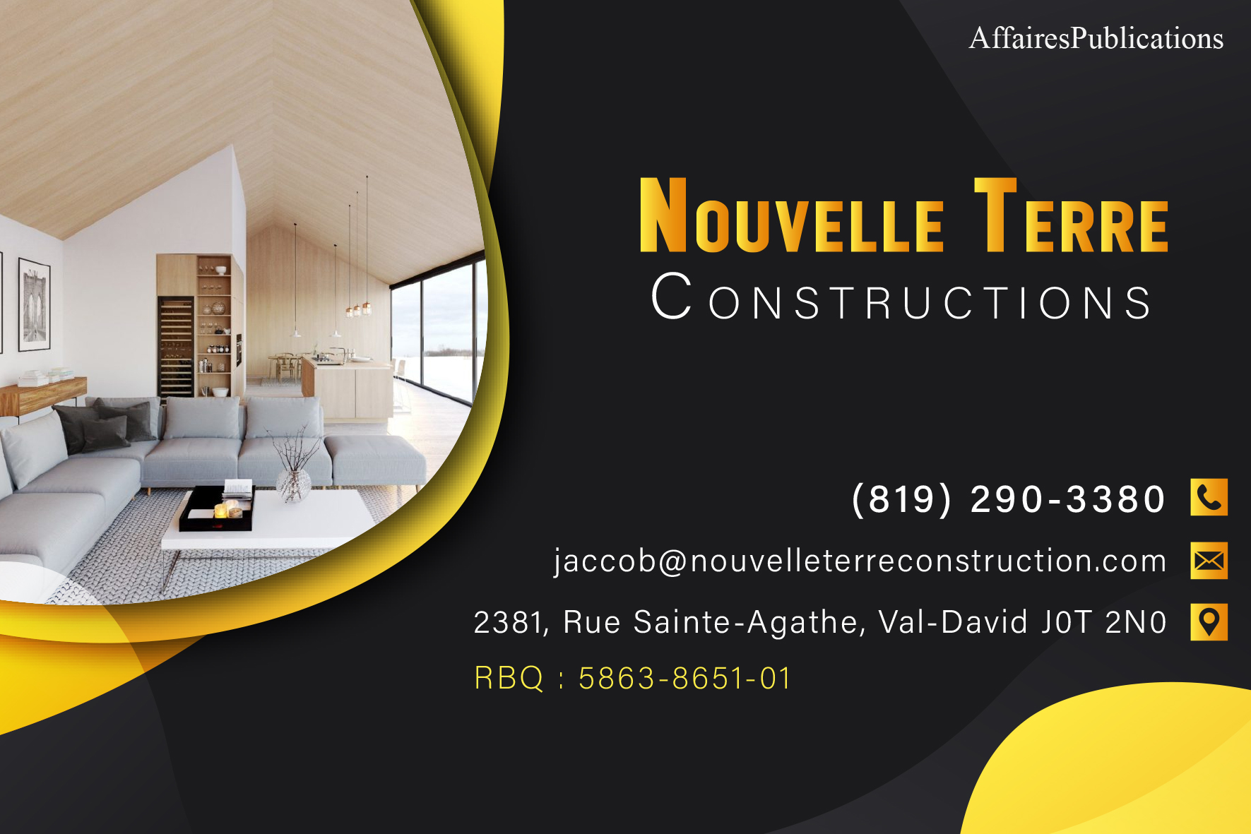 NOUVELLE TERRE CONSTRUCTIONS 9524-9264 QUÉBEC INC
