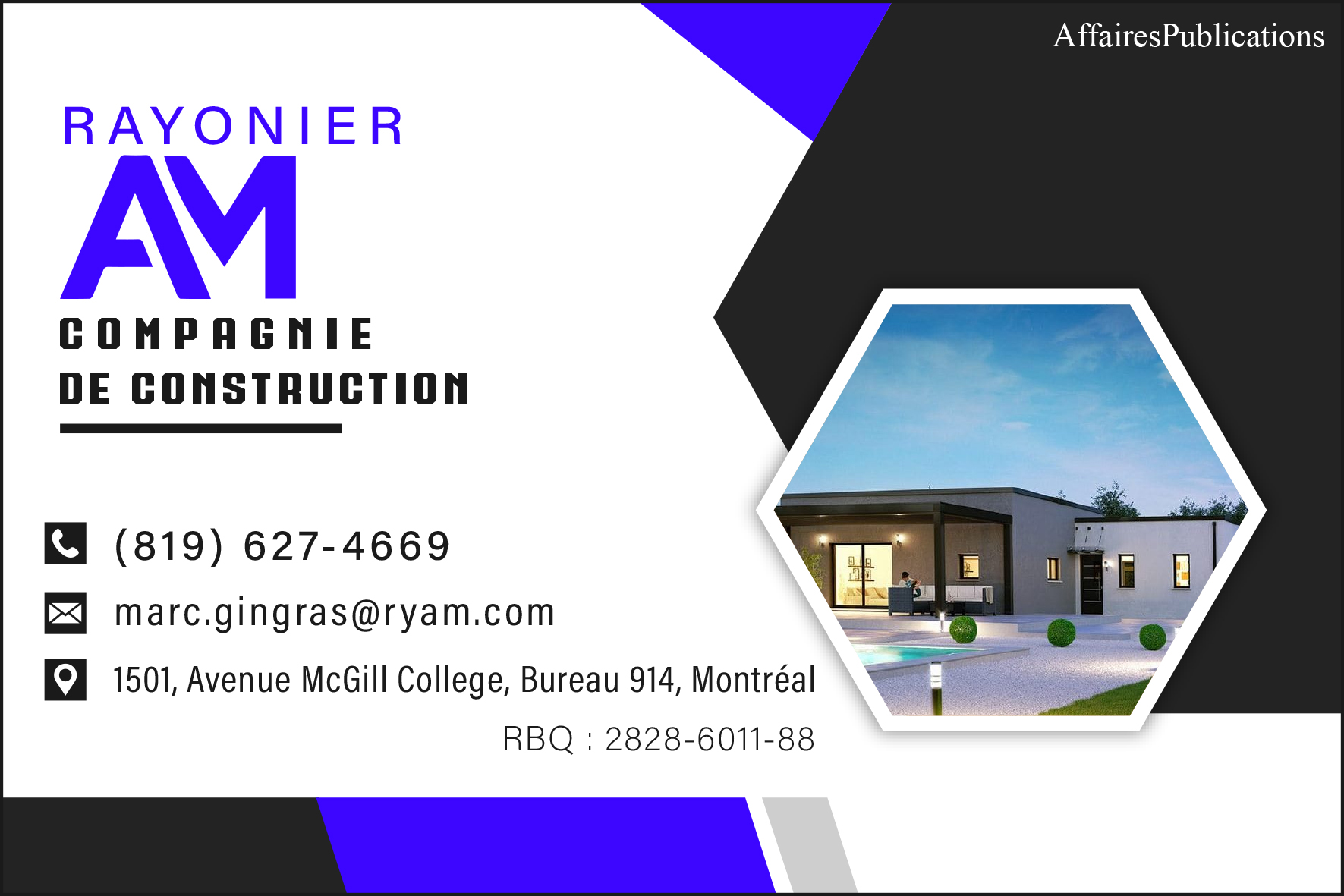 RAYONIER A.M. COMPAGNIE DE CONSTRUCTION INC