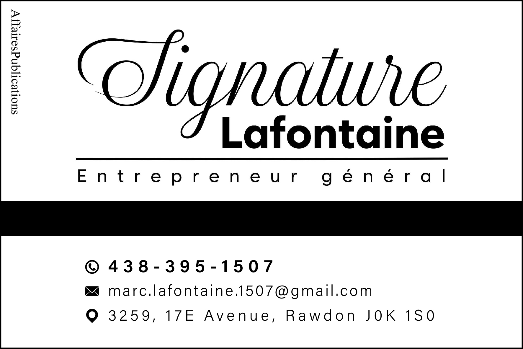 CONSTRUCTION SIGNATURE LAFONTAINE