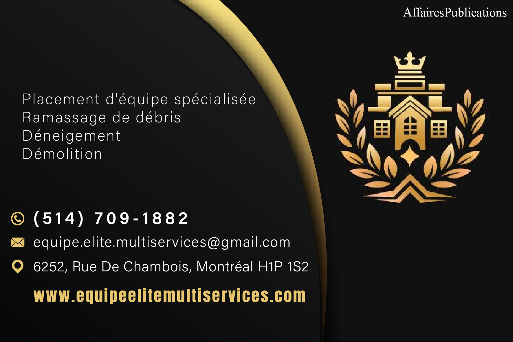 ÉQUIPE ÉLITE MULTI-SERVICES INC