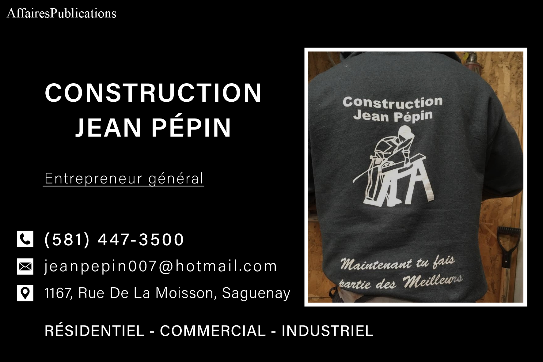 CONSTRUCTION JEAN PÉPIN INC