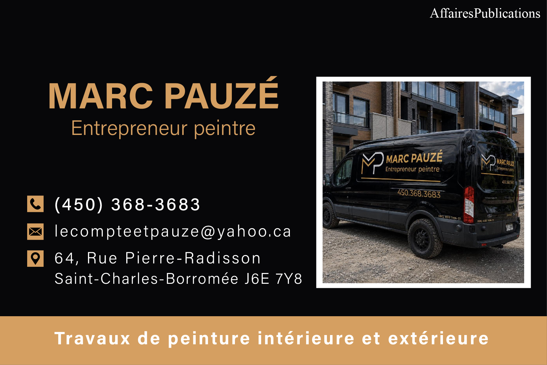 MARC PAUZÉ, ENTREPRENEUR PEINTRE 9152-9651 QUÉBEC INC