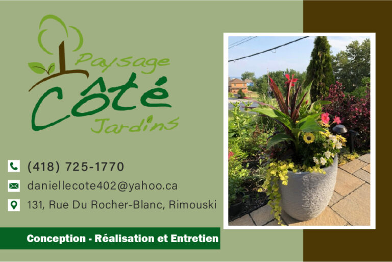 PAYSAGE CÔTÉ JARDINS 9282-5611 QUÉBEC INC
