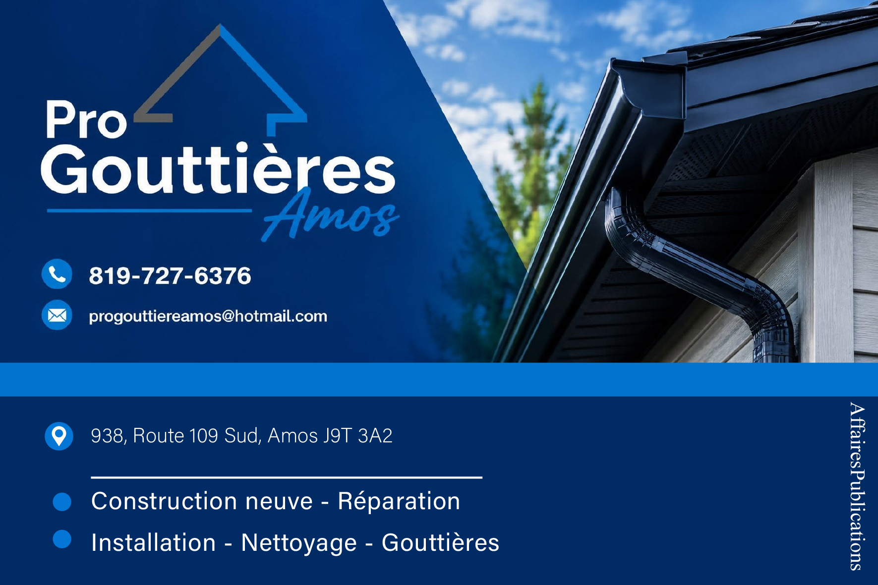 PRO GOUTTIÈRES AMOS 9459-3886 QUÉBEC INC