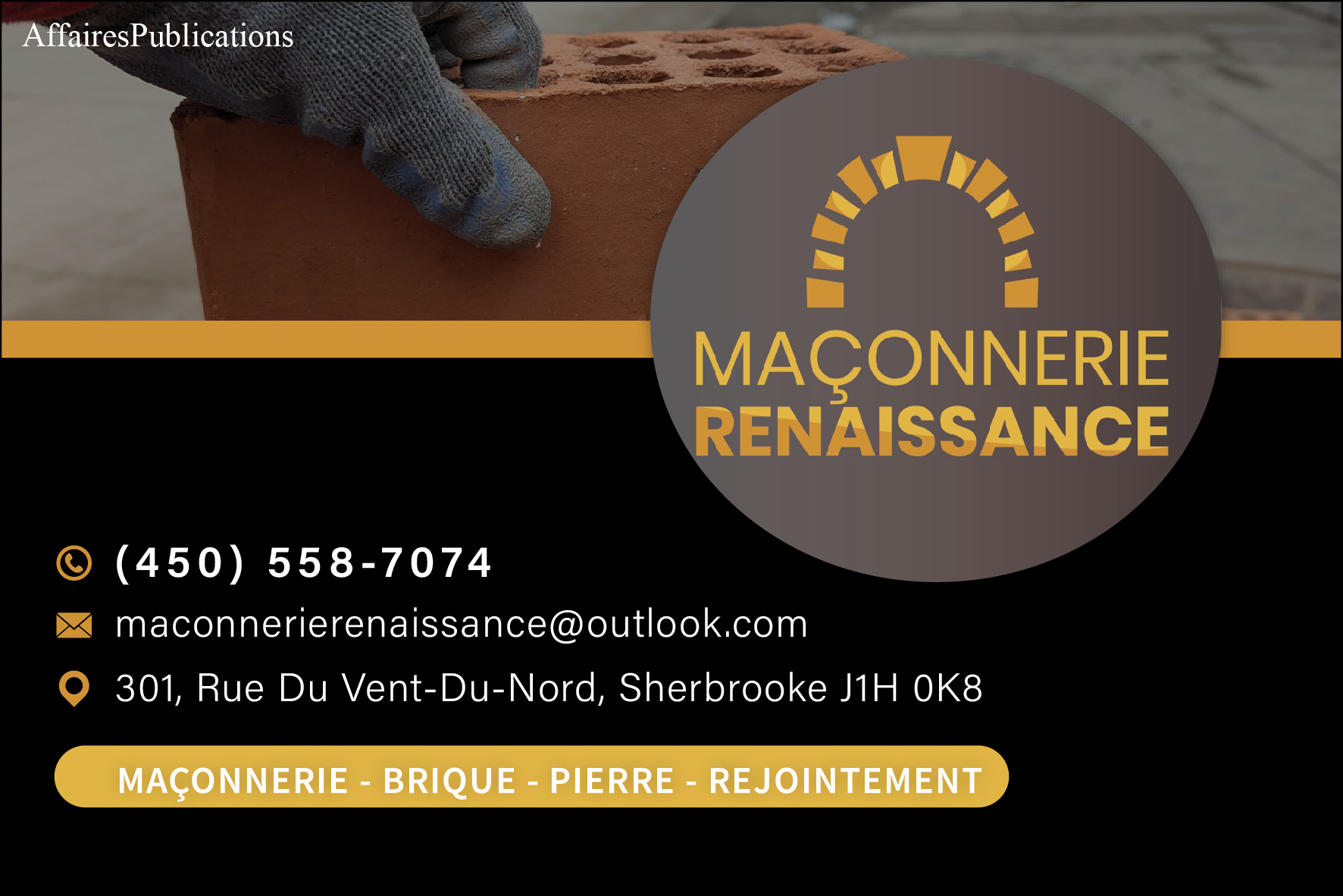 MAÇONNERIE RENAISSANCE 9390-6501 QUÉBEC INC